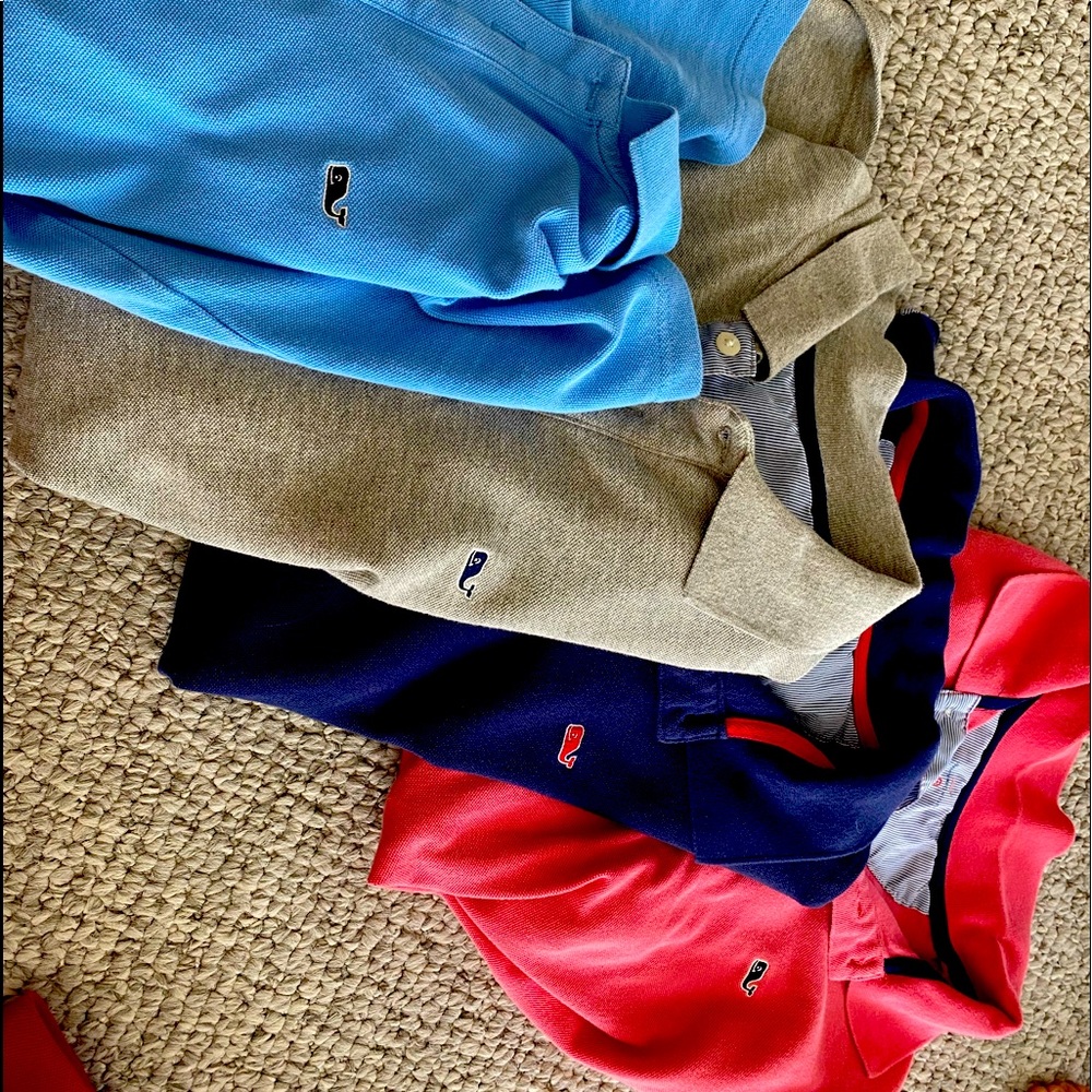 12 mens shirts. All mediums. VV, VV for target, Burberry, Lacoste.